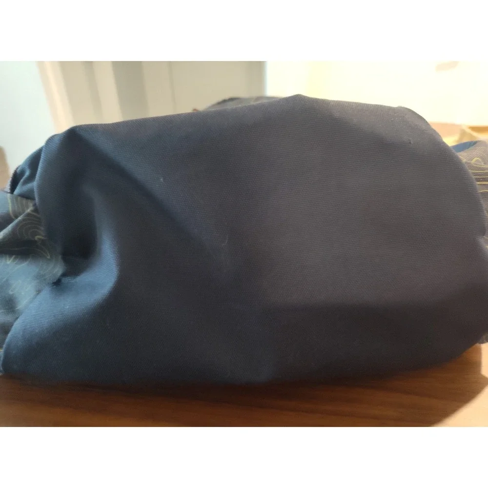 United By Blue Topographic Print Backpack Navy Blue Outdoor Daypack